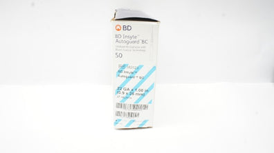 BD 382523 Insyte Autoguard BC Shielded I.V. Cath. 22Ga x 1.0inch - Box of 50